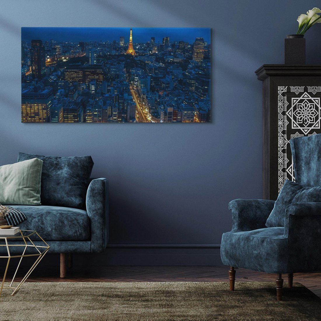 Obraz na płótnie 120x60 - Nocne impresje Paryża we Francji - Francja, Paryż