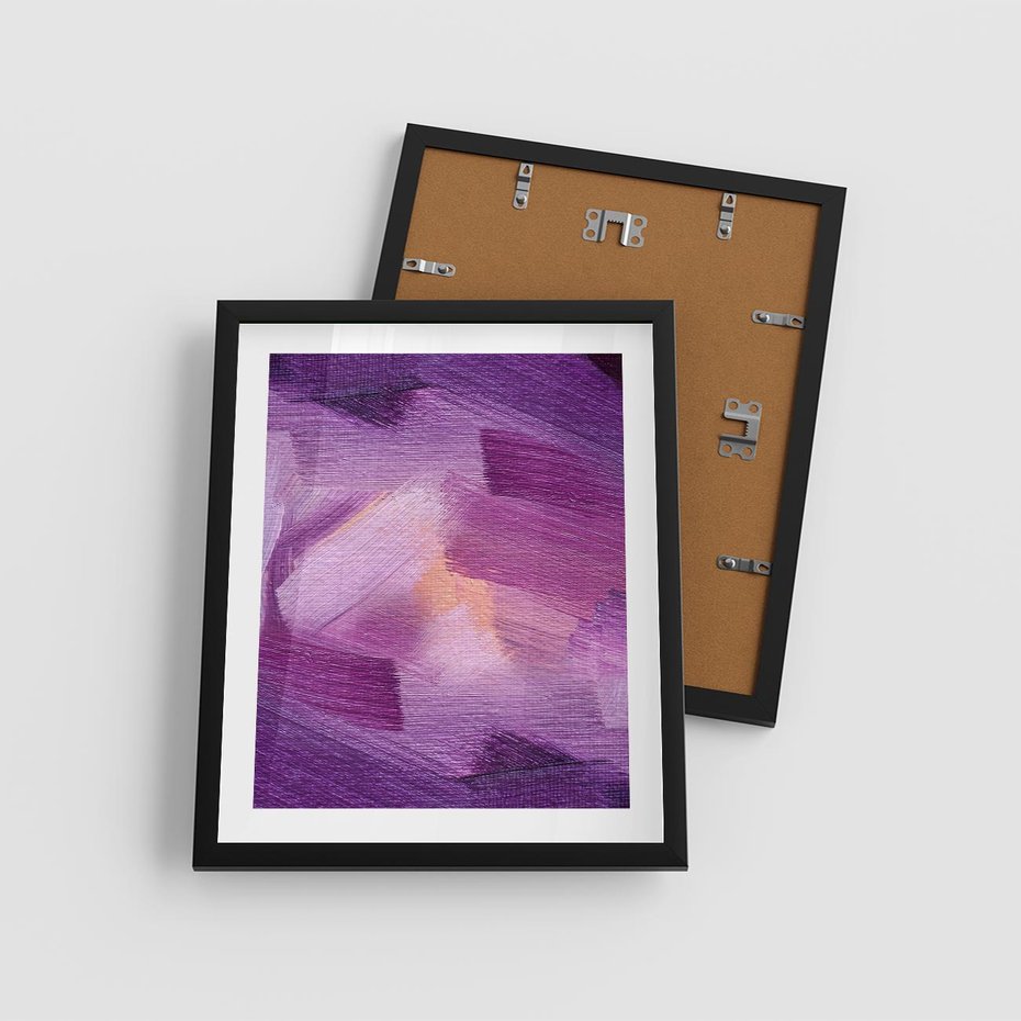 Plakat w ramie 40x50 - Abstrakcyjna gra kolorów - abstrakcja, akwarela - rama czarna