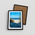 Plakat w ramie 30x40 - Spokój nad brzegiem morza - plaża, morze - rama czarna