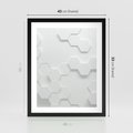 Plakat w ramie 40x50 - Przestrzenne Zabawy - geometryczne, 3D - rama czarna
