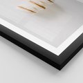 Plakat w ramie 30x40 - Delikatność w Bieli - białe ciateczka. makaroniki, minimalistyczne zdjęcie - rama czarna