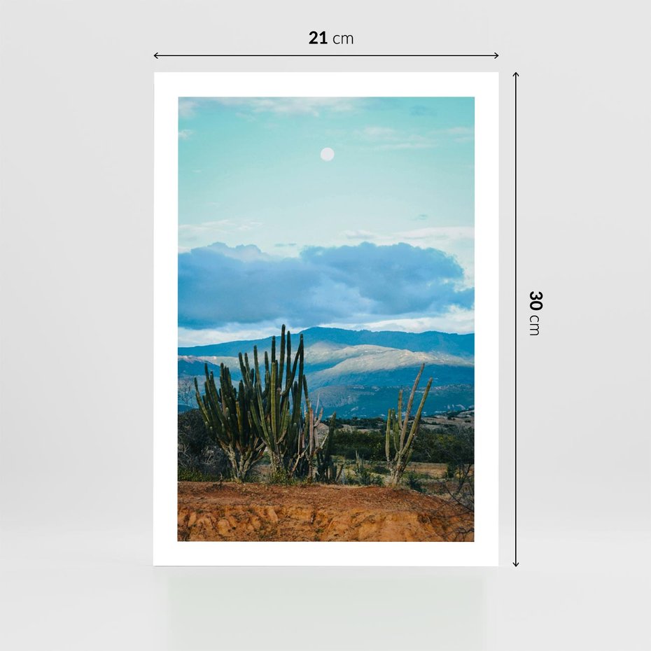 Plakat bez ramy 21x30 - Malowniczy Pejzaż - pustynia, pejzaż