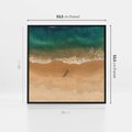 Obraz w ramie 50x50 - Oaza Relaksu - plaża, morze - rama czarna