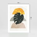 Plakat bez ramy 30x40 - Monstera i Boho Elementy - grafika, boho klimat
