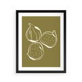 Plakat w ramie 40x50 - Podróżne Barwy - figi, minimalistyczny styl - rama czarna