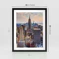 Plakat w ramie 40x50 - Manhattan - Wieżowce Nowego Jorku - Manhattan, Nowy Jork - rama czarna