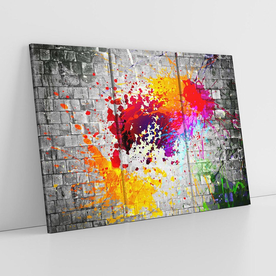 Obraz na płótnie 120x80 - Ekspresja Graffiti - farba, graffiti