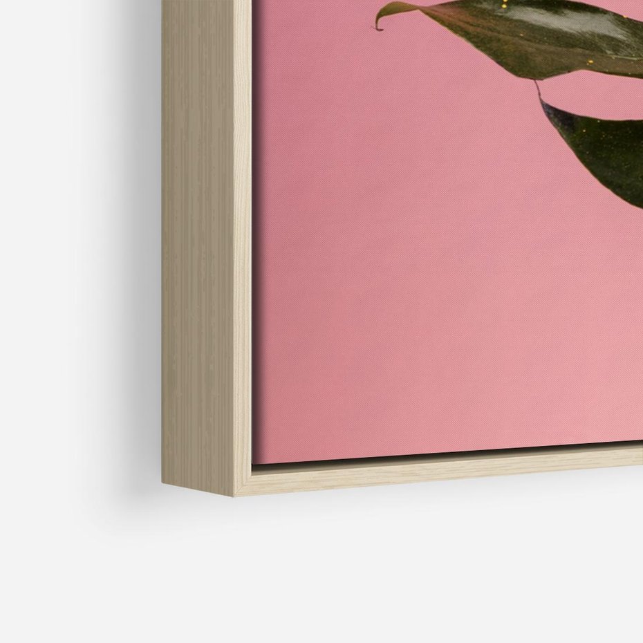 Obraz w ramie 100x70 - Majestatyczna monstera - monstera, liść - rama drewno