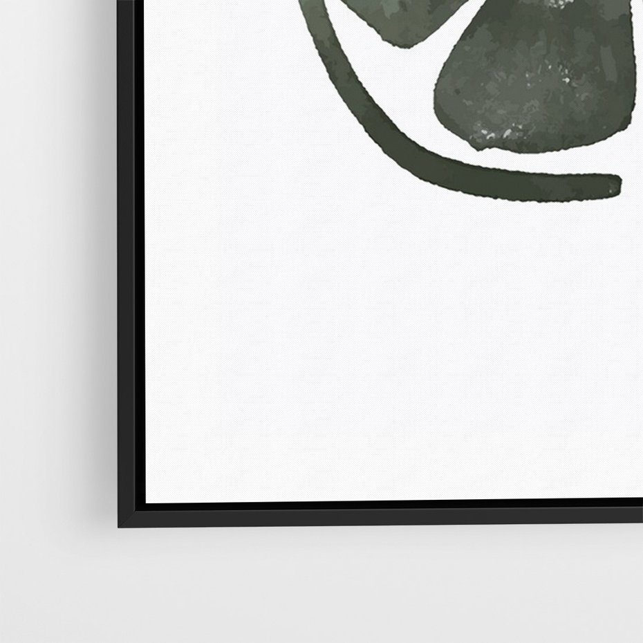 Obraz w ramie 70x100 - Cytrynowe Echo - minimalistyczny plakat, cytryna - rama czarna