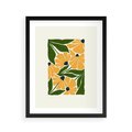 Plakat w ramie 40x50 - Świetliste Kwiaty Natury - kwiaty, nowoczesna grafika - rama czarna