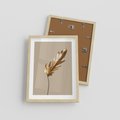 Plakat w ramie 30x40 - Piękno w Detalu - złoty, liść - rama drewno