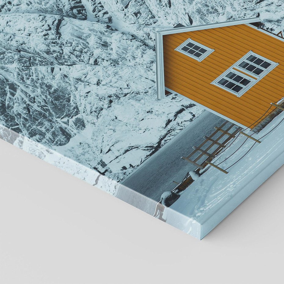 Obraz na płótnie 50x70 - Urok Norweskich Domków - Skandynawia, Norwegia