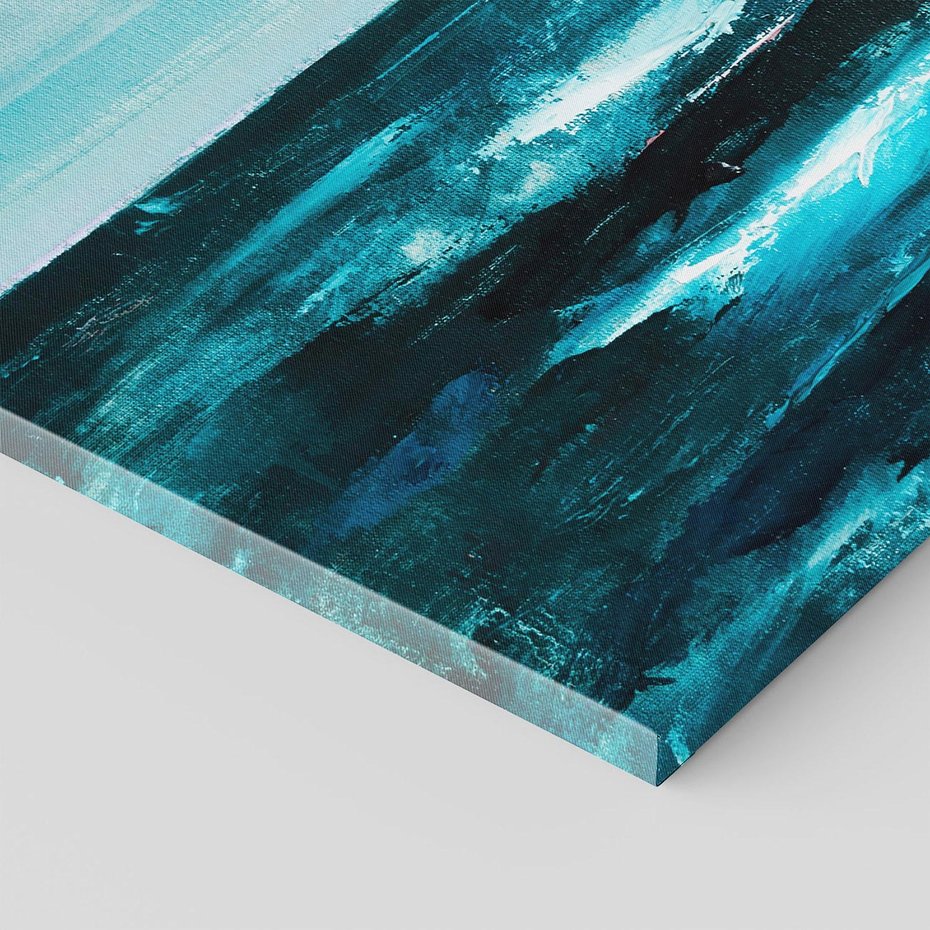 Obraz na płótnie 120x80 - Burza Nad Granatowym Oceanem - piękny marynistyczny obraz olejny, wzburzone ciemne morze