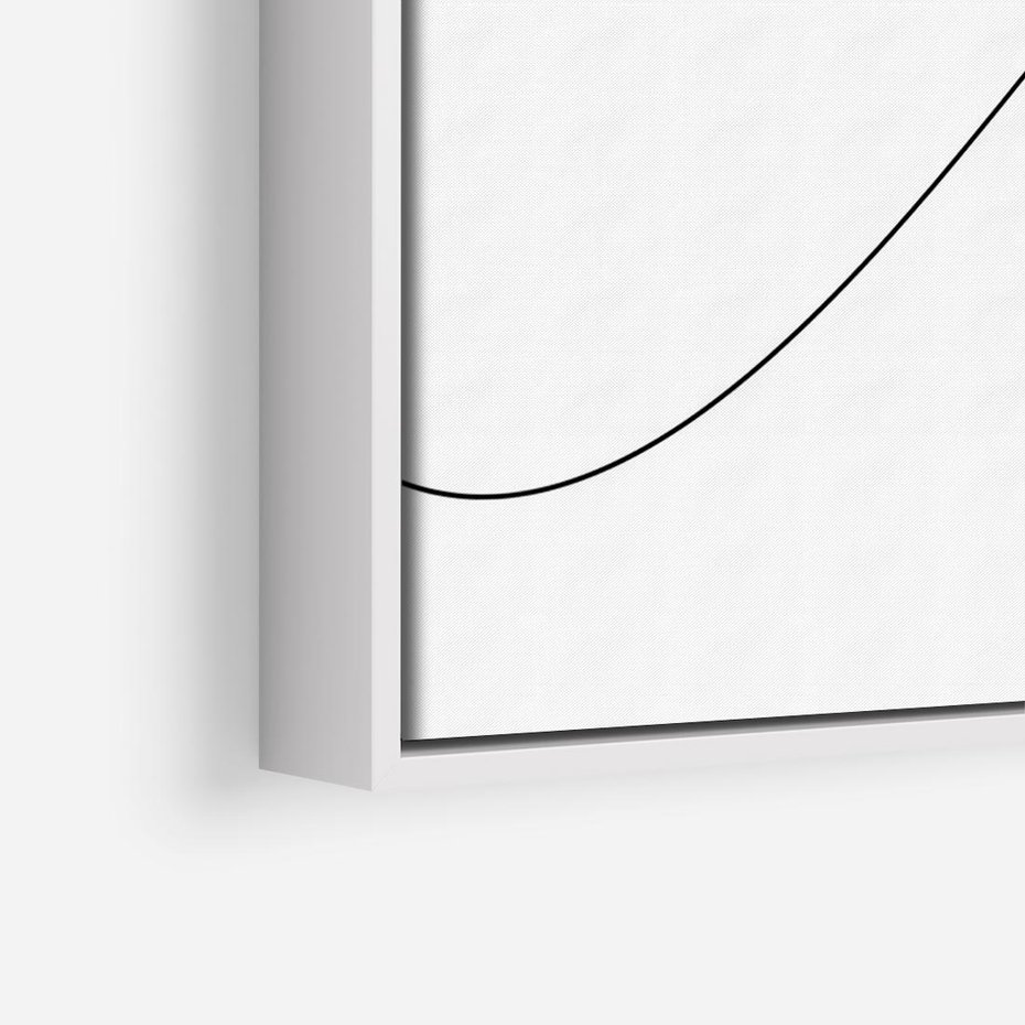 Obraz w ramie 70x50 - Ptasia Linia - ptak, jaskółka - rama biała