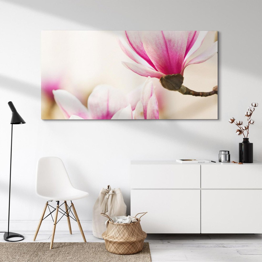 Obraz na płótnie 140x70 - Urok Magnolii - magnolie, kwiaty