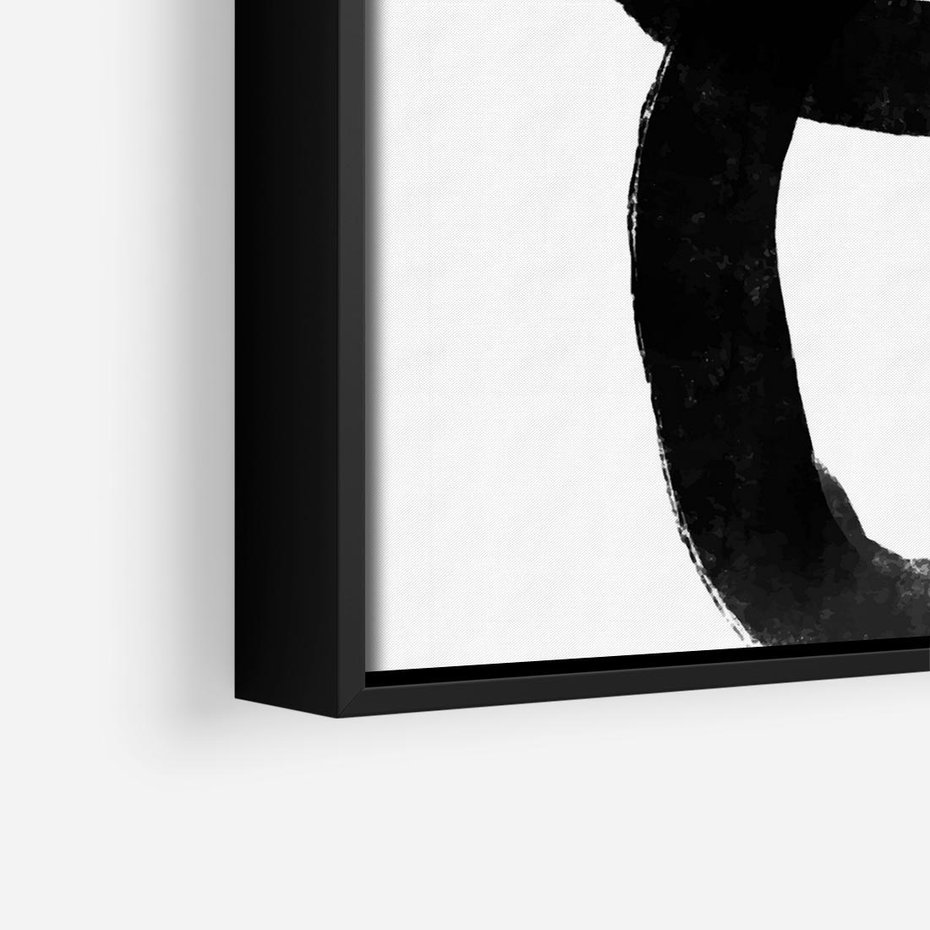 Obraz w ramie 50x50 - Kształtując Granice - abstrakcja, minimalizm - rama czarna