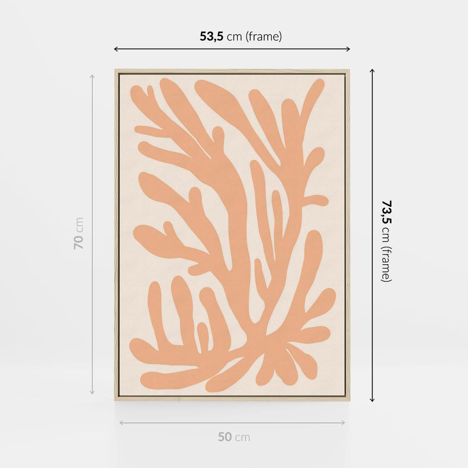 Obraz w ramie 50x70 - Rozkwitające Abstrakcje - nowoczesna sztuka, plakat modern - rama drewno