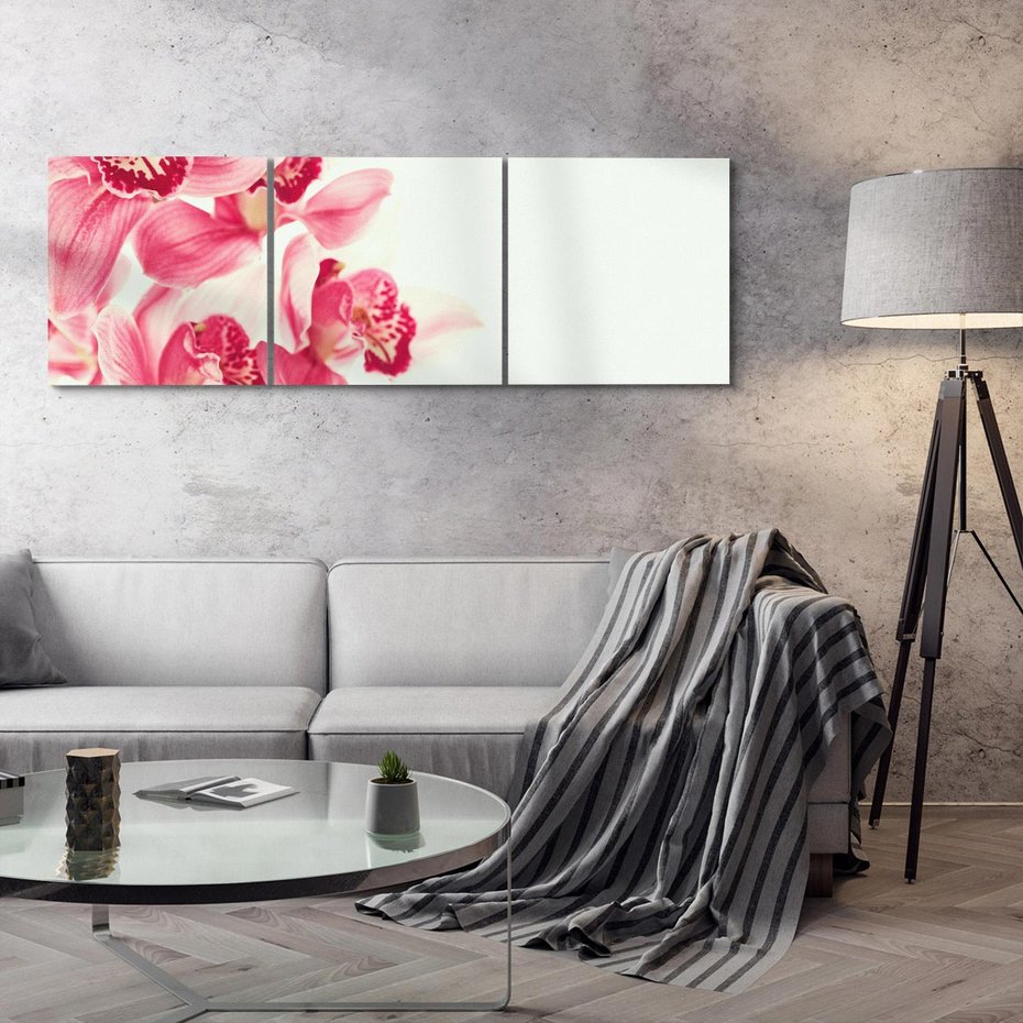 Obraz na płótnie 120x40 - Orchidea - delikatne kwiaty - orchidea, kwiaty