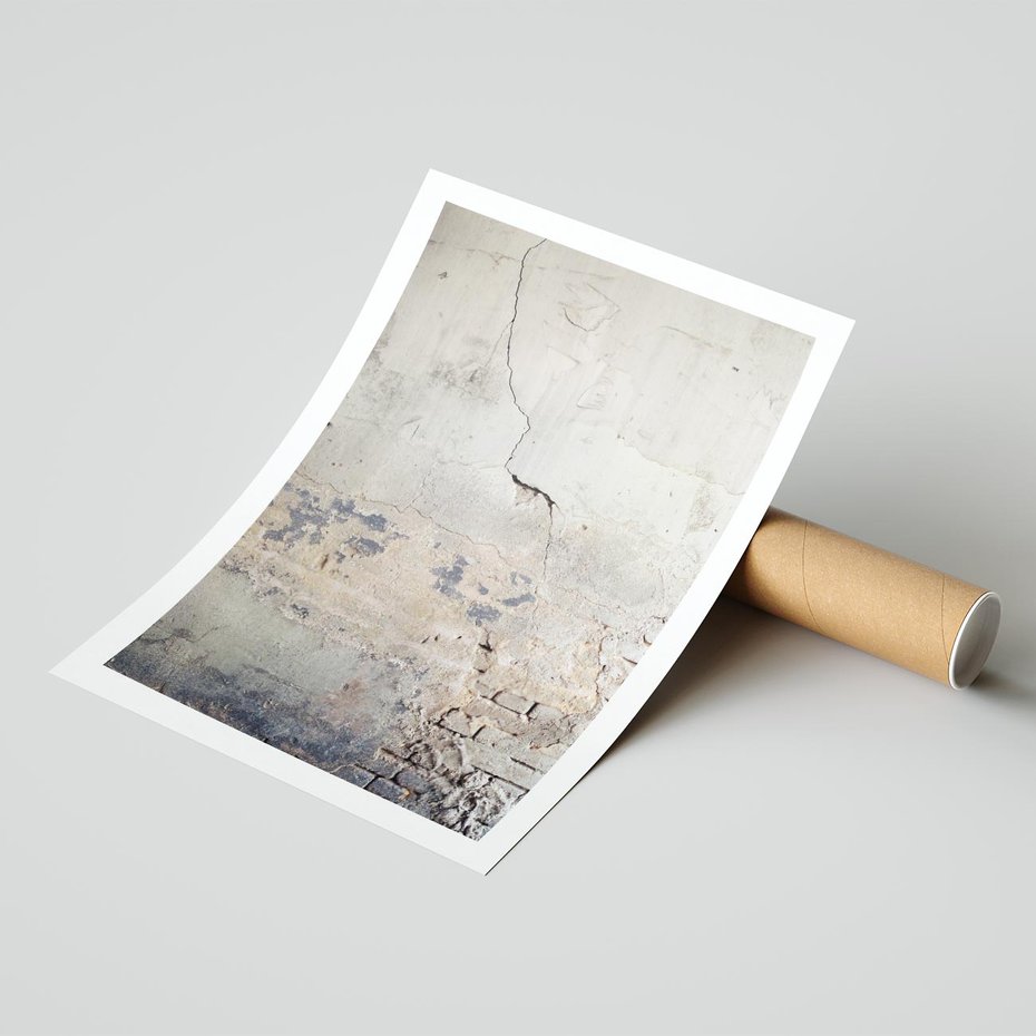 Plakat bez ramy 40x50 - Surowość ściany z betonu - ściana, beton