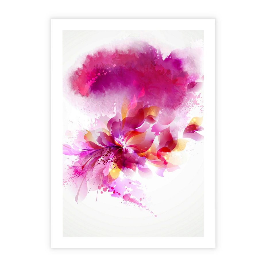 Plakat bez ramy 30x40 - Kwiaty abstrakcji - abstrakcja, kwiaty