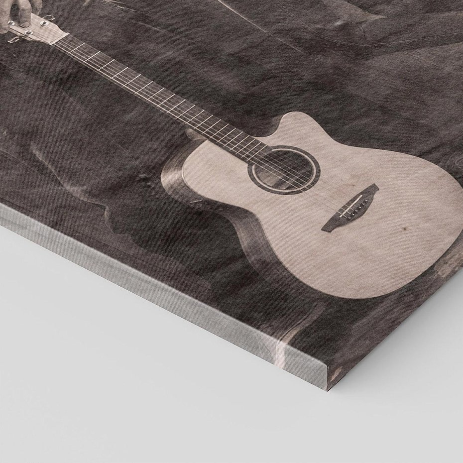 Obraz na płótnie 100x50 - Dźwięki Minionej Ery - postarzona fotografia retro, podarta fotografia