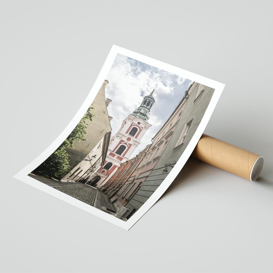 Plakat bez ramy 30x40 - Magia perspektywy uliczki - uliczka, perspektywa