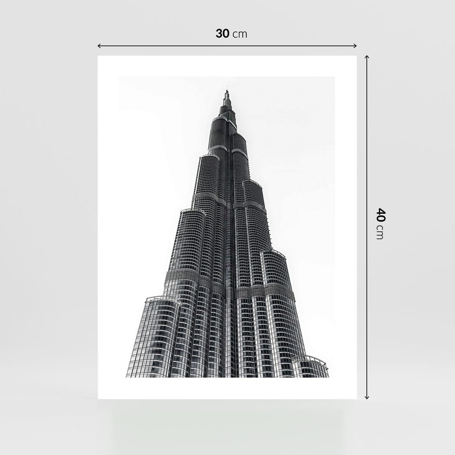 Plakat bez ramy 30x40 - Wieżowiec w Monochromii - wieżowiec, architektura