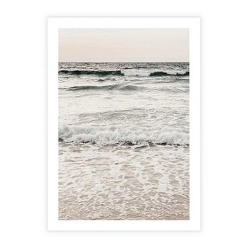 Plakat bez ramy 21x30 - Szarość Morza - morze, fale