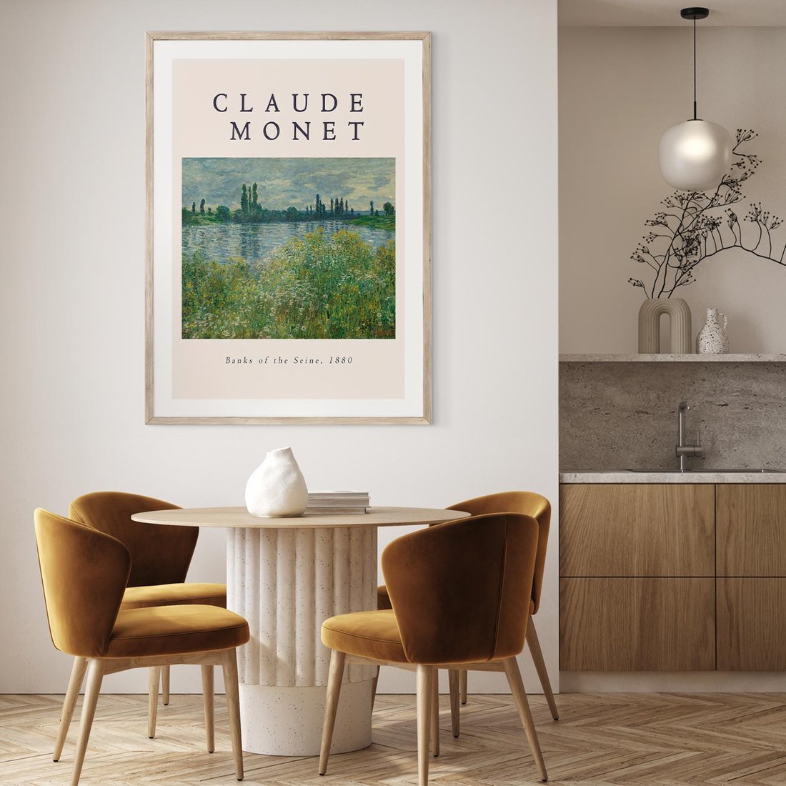 Plakat w ramie 40x50 - Claude Monet: Reprodukcja - Claude Monet, reprodukcja plakat - rama drewno