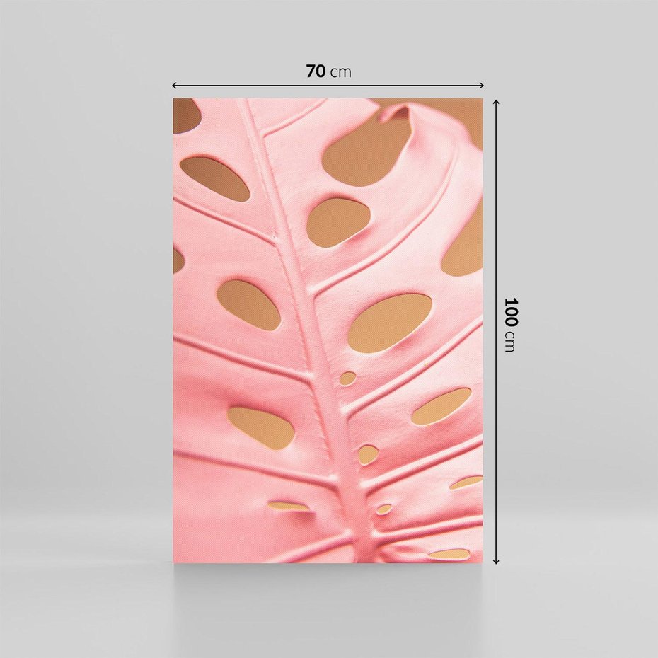 Obraz na płótnie 70x100 - Różowa monstera w pełnym rozkwicie - różowa, monstera