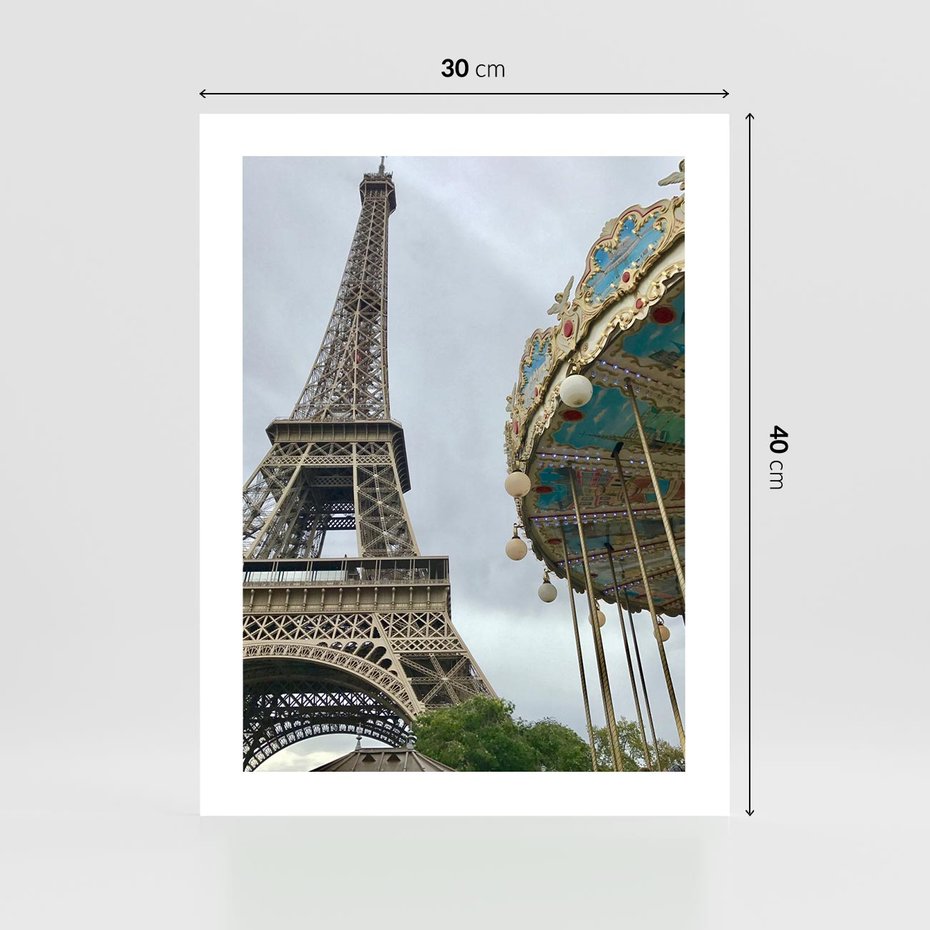 Plakat bez ramy 30x40 - Delikatność kolorów - wieża, Eiffla