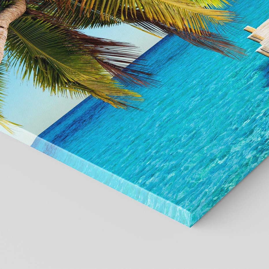Obraz na płótnie 120x80 - Hawajskie Palmy - palma, morze