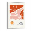 Obraz w ramie 70x100 - Miłość w Kwiatowym Sercu - kwiaty, miłość - rama biała