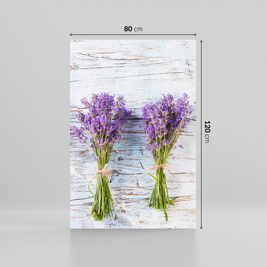 Obraz na płótnie 80x120 - Urok lawendowych pól - lawenda, kawiaty