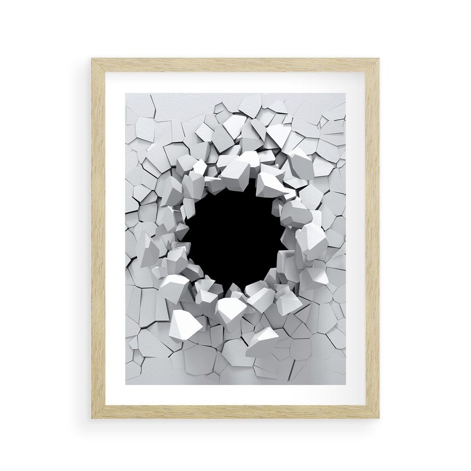 Plakat w ramie 40x50 - Nowoczesna Abstrakcja - grafika, nowoczesna - rama drewno