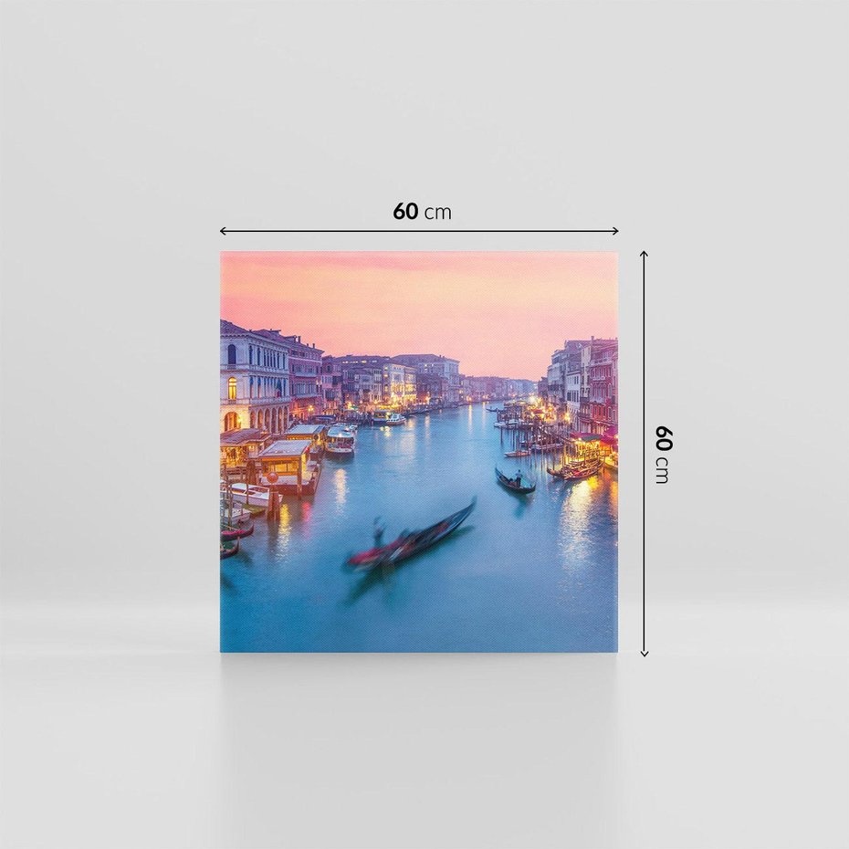 Obraz na płótnie 60x60 - Romantyczna Wenecja we Włoszech - Wenecja, Włochy