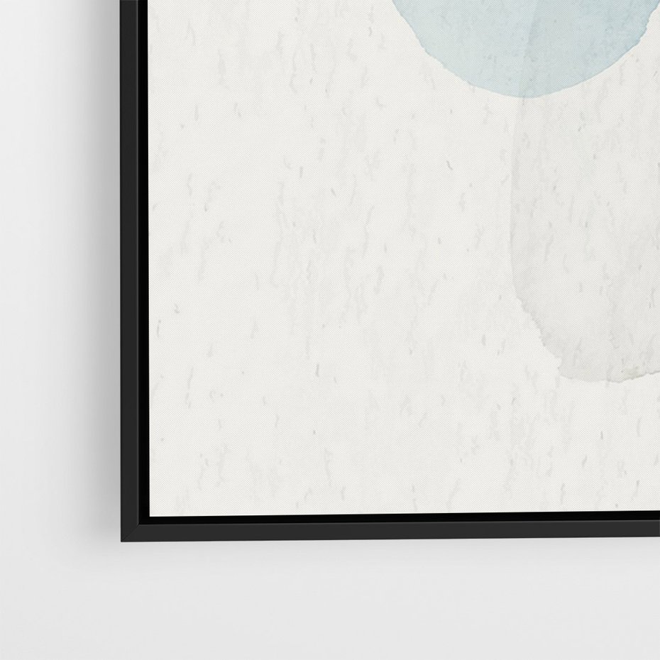 Obraz w ramie 70x100 - Akwarelowa Symfonia Natury - abstrakcyjne delikatne plamy, akwarelowe - rama czarna