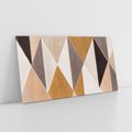 Obraz na płótnie 140x70 - Odblaski niespełnionych marzeń - kompozycja z trójkątów, mix kolorów ziemi