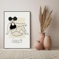 Obraz w ramie 70x100 - Kobieca Moc - nowoczesna sztuka kobieca, plakat - rama czarna