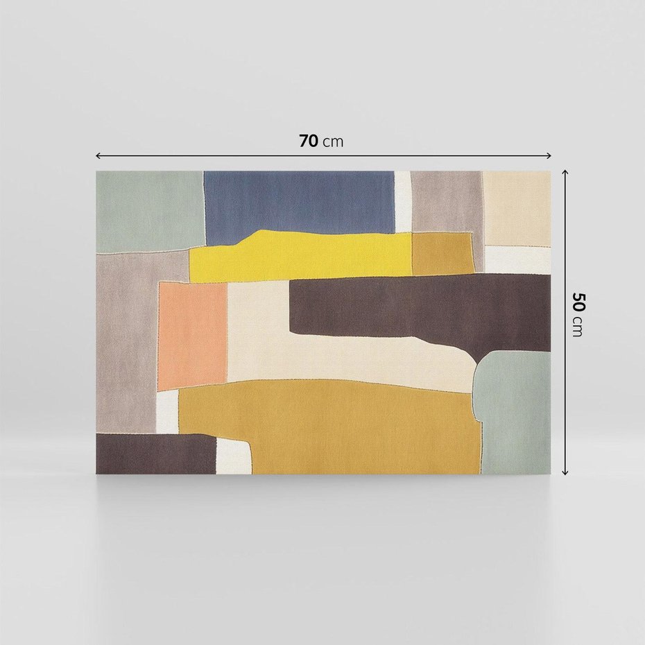 Obraz na płótnie 70x50 - Pasy Abstrakcji - kolorowe pasy, plamy koloru