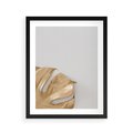 Plakat w ramie 40x50 - Natury Szlachetność - złote, liście - rama czarna
