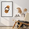 Plakat bez ramy 30x40 - Japandi Geometria: Minimalistyczna Grafika - japońska sztuka, geometria