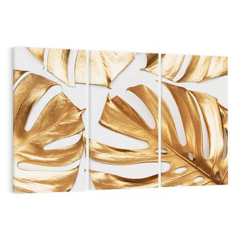 Obraz na płótnie 120x80 - Siła Natury - złote, liście