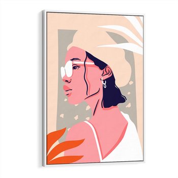 Obraz w ramie 70x100 - Kobieca Esencja - nowoczesny plakat, styl retro - rama biała