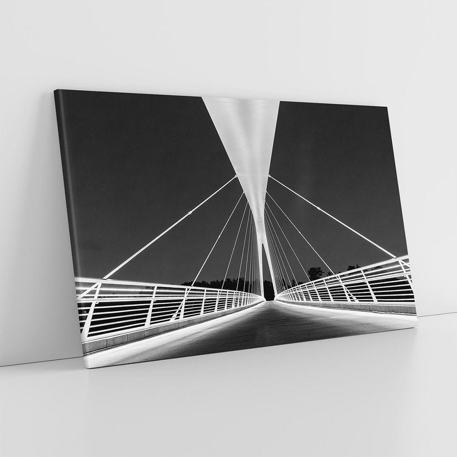 Obraz na płótnie 120x80 - Most nocą - Architektura - most, noc