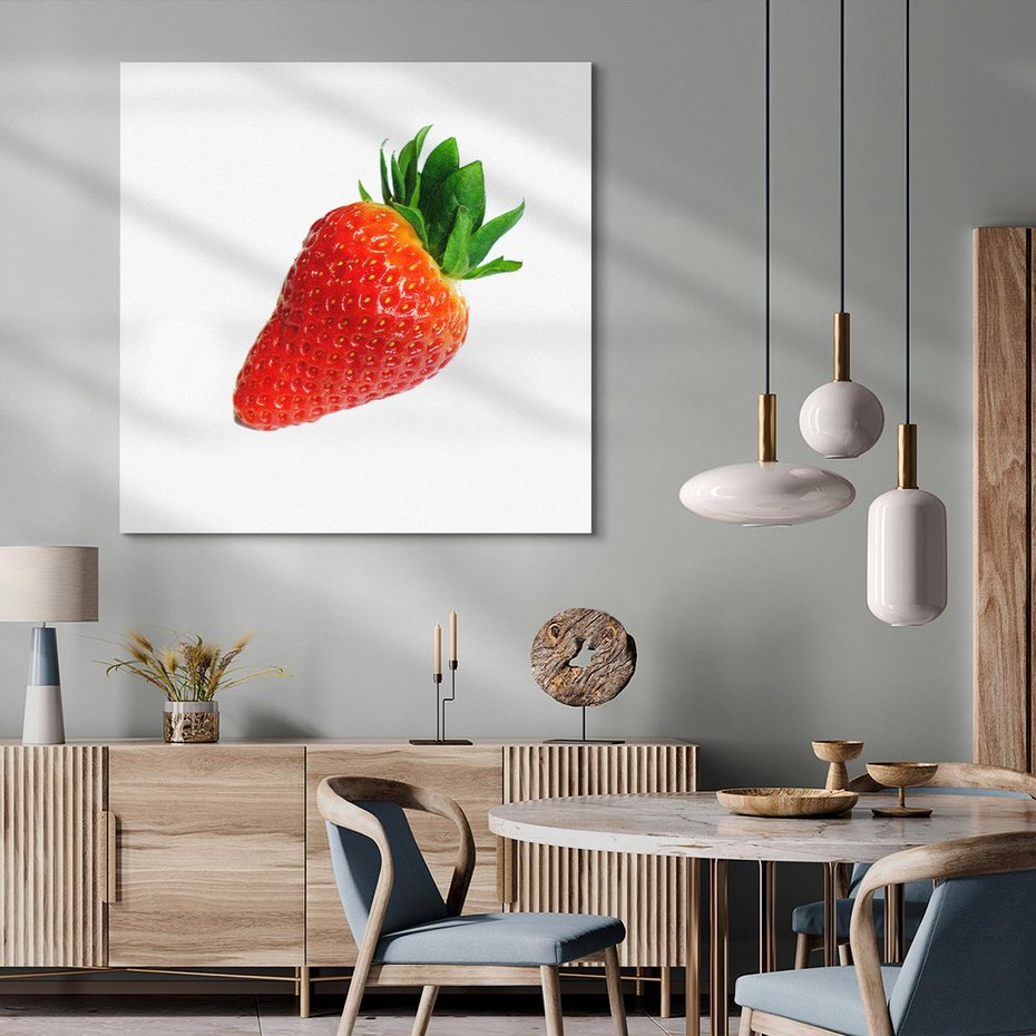 Obraz na płótnie 30x30 - Truskawka - Owocowa Rozkosz - truskawka, owoc