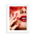 Plakat w ramie 50x70 - Piękno manicure: kolory i elegancja - paznokcie, manicure - rama biała
