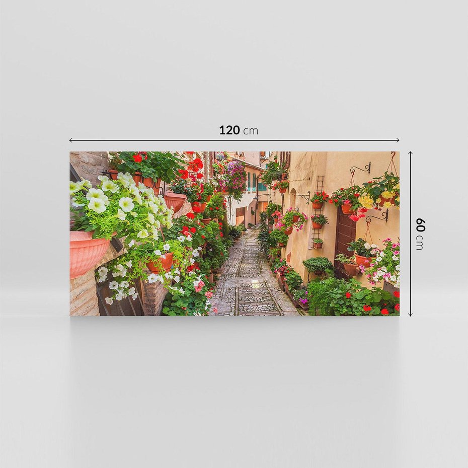 Obraz na płótnie 120x60 - miasto w kolorach - uliczka, miasto