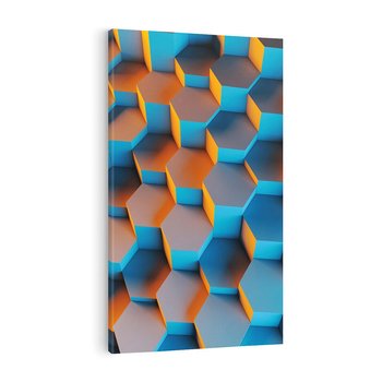 Obraz na płótnie 80x120 - Trójwymiarowa Gra - geometryczna, 3D