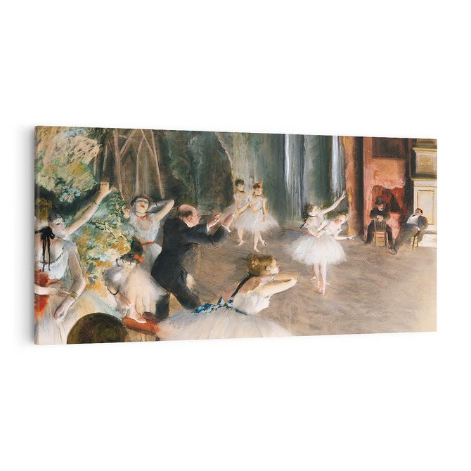 Obraz na płótnie 100x50 - The Rehearsal Onstage (1874), Edgar Degas - Reprodukcja - reprodukcja, obraz na płótnie